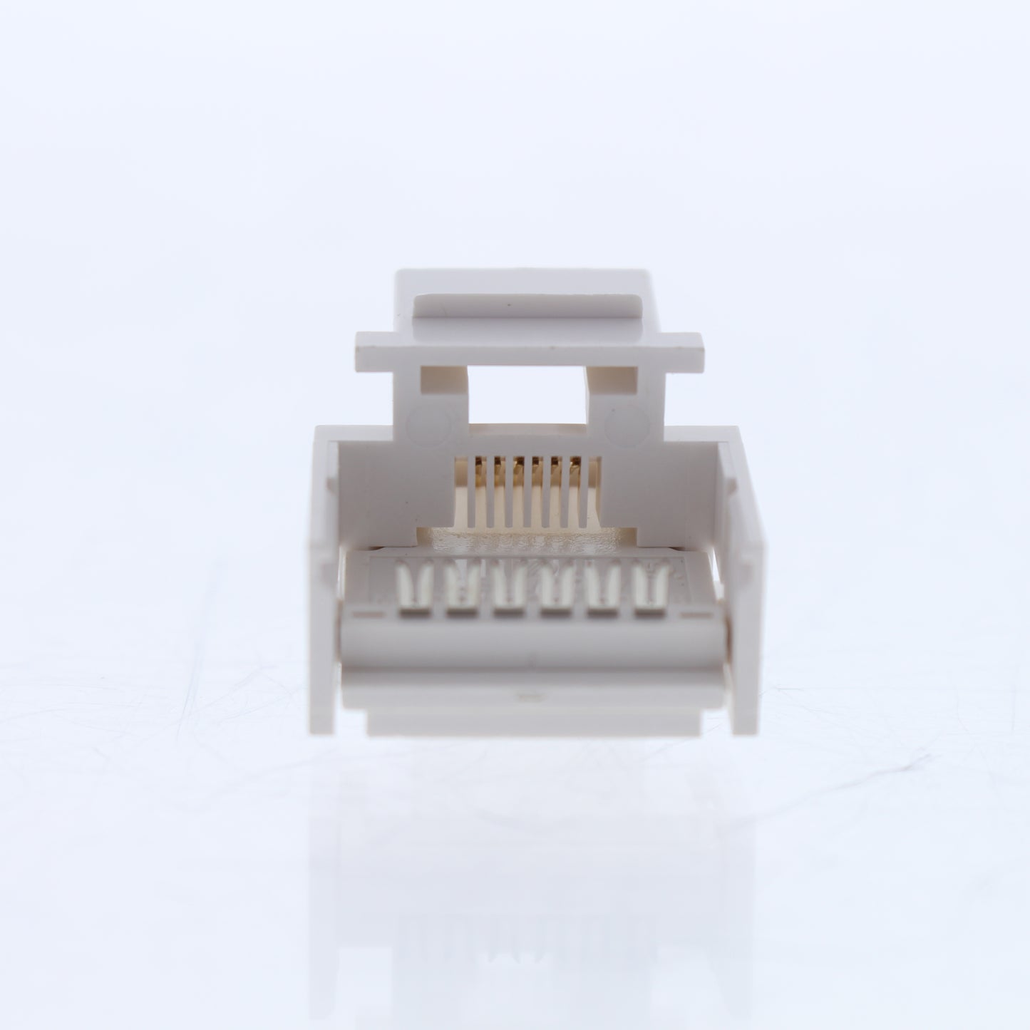 Leviton 41082-RW6 White 6-Wire Quickport Modular Voice Data Jack Cat 5e RJ45
