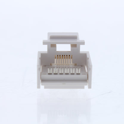 Leviton 41082-RW6 White 6-Wire Quickport Modular Voice Data Jack Cat 5e RJ45