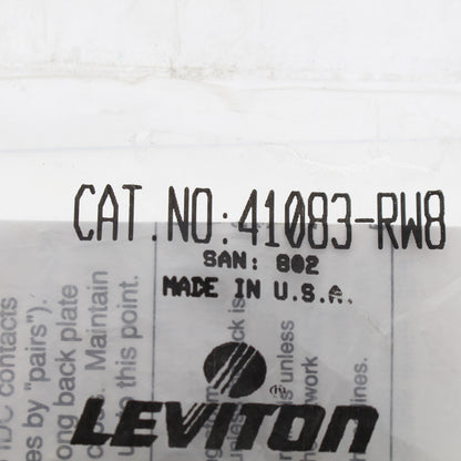 Leviton 41083-RW8 White Quickport 8-Wire Phone Jack RJ45 Telephone