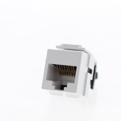 Leviton 41083-RW8 White Quickport 8-Wire Phone Jack RJ45 Telephone