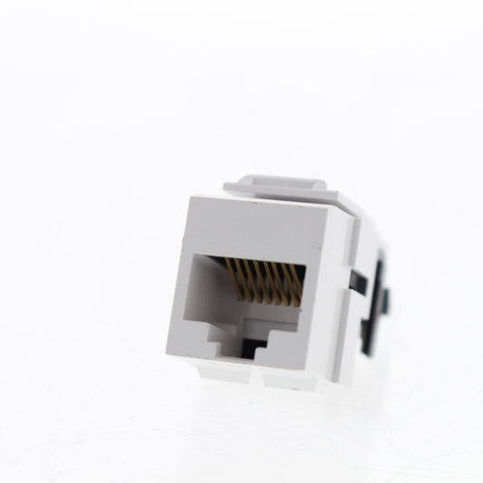Leviton 41083-RW8 White Quickport 8-Wire Phone Jack RJ45 Telephone