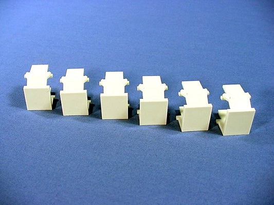 6 Leviton Almond Quickport Snap-In Blank Filler Plate Inserts 41084-BAB 41084-A