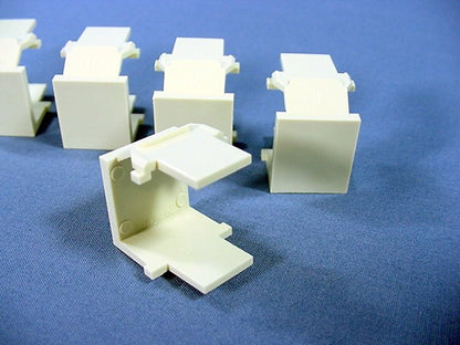 6 Leviton Almond Quickport Snap-In Blank Filler Plate Inserts 41084-BAB 41084-A