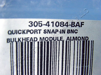 10 Leviton Almond Quickport Female BNC Video Jacks Fitting Nickel Plated 41084