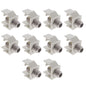 10 Leviton Almond Quickport Snap-In F-Type Coaxial Cable Jacks 75-Ohm 41084-FAF