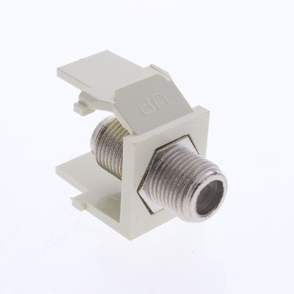 Leviton 41084-FAF Almond Quickport Snap-In F-Type Coaxial Cable Jack 75-Ohm