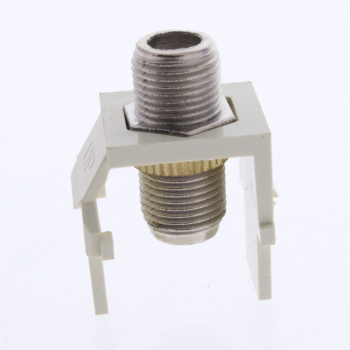 Leviton 41084-FAF Almond Quickport Snap-In F-Type Coaxial Cable Jack 75-Ohm