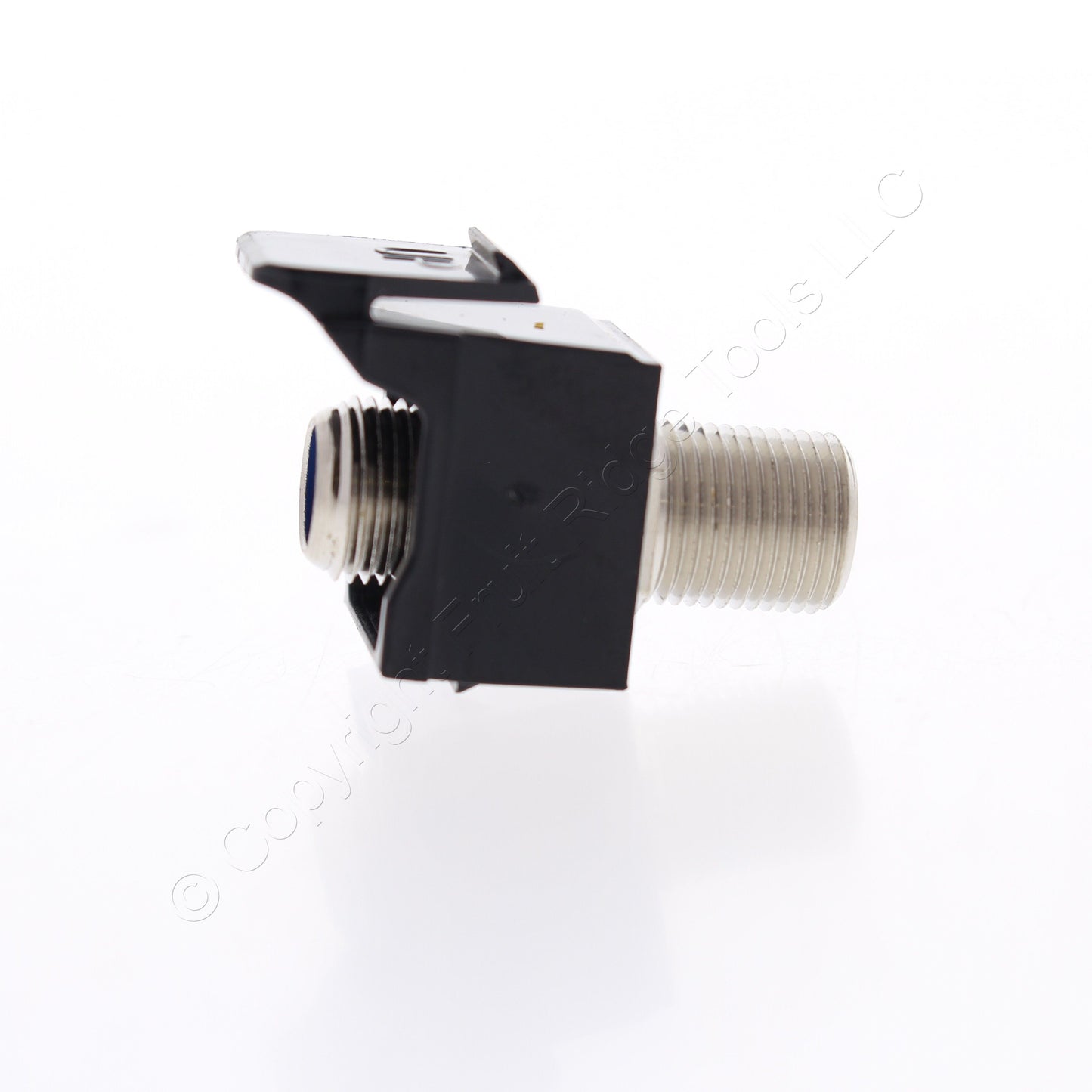 STYLE Leviton Black Quickport F-Type Coax Cable Jack 75-Ohm w/ Blue Center