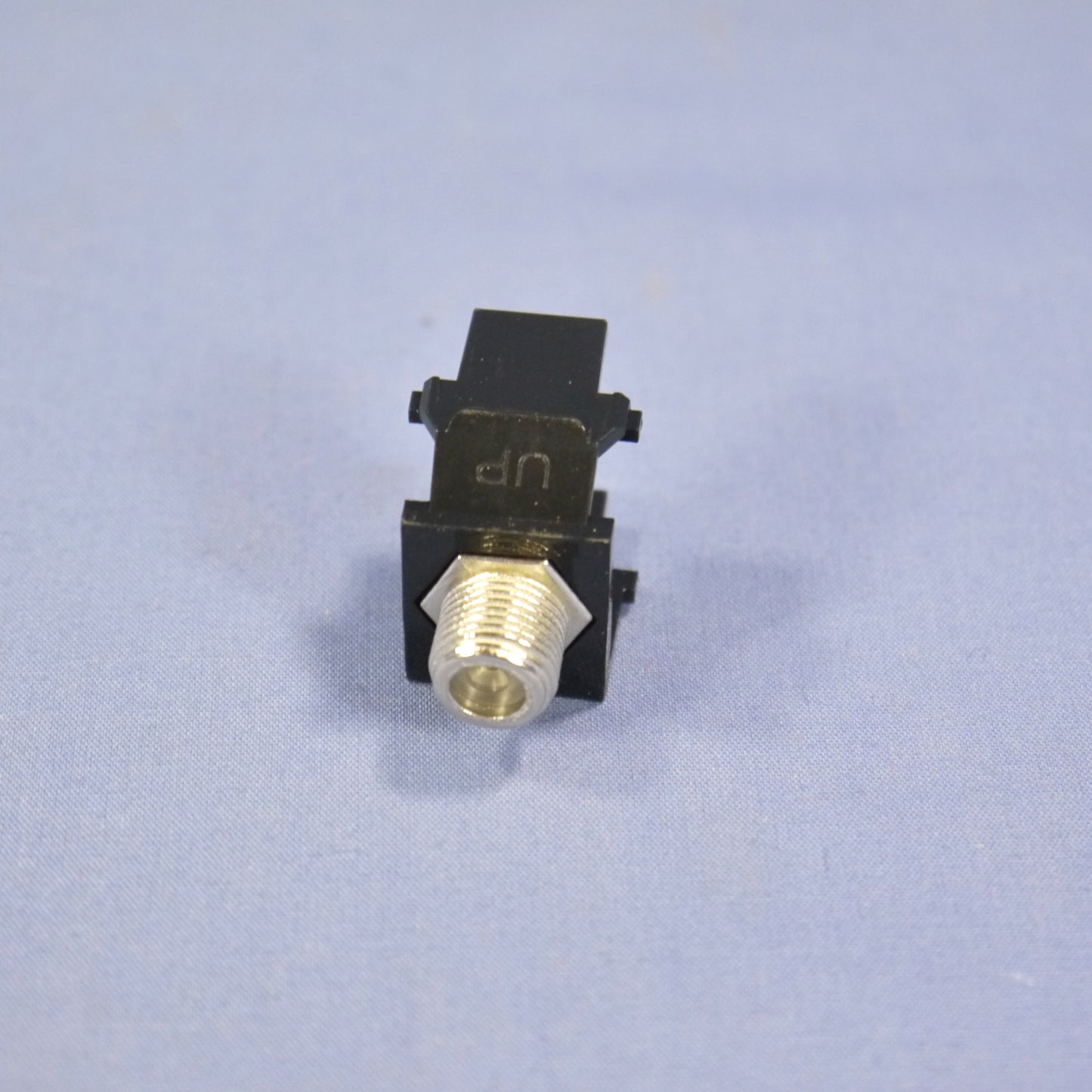 Leviton Black Quickport Snap-In F-Type Coaxial Cable Jack 75-Ohm 41084-FEF