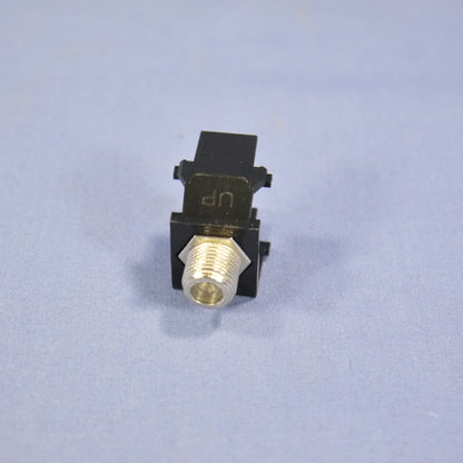Leviton Black Quickport Snap-In F-Type Coaxial Cable Jack 75-Ohm 41084-FEF