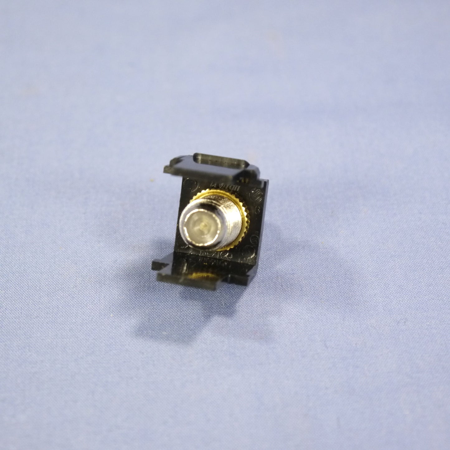 Leviton Black Quickport Snap-In F-Type Coaxial Cable Jack 75-Ohm 41084-FEF