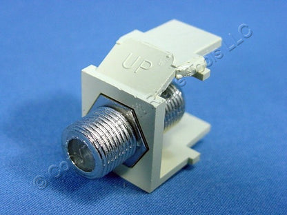 10 Leviton Ivory Quickport Snap-In Female F-Type Coax Cable Jacks 75-Ohm 41084