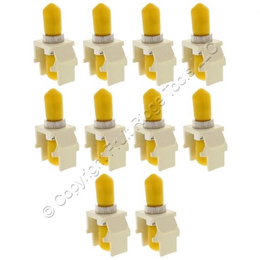 10 Leviton Almond Quickport Fiber Optic ST Connector Jacks Phosphor Bronze 41084
