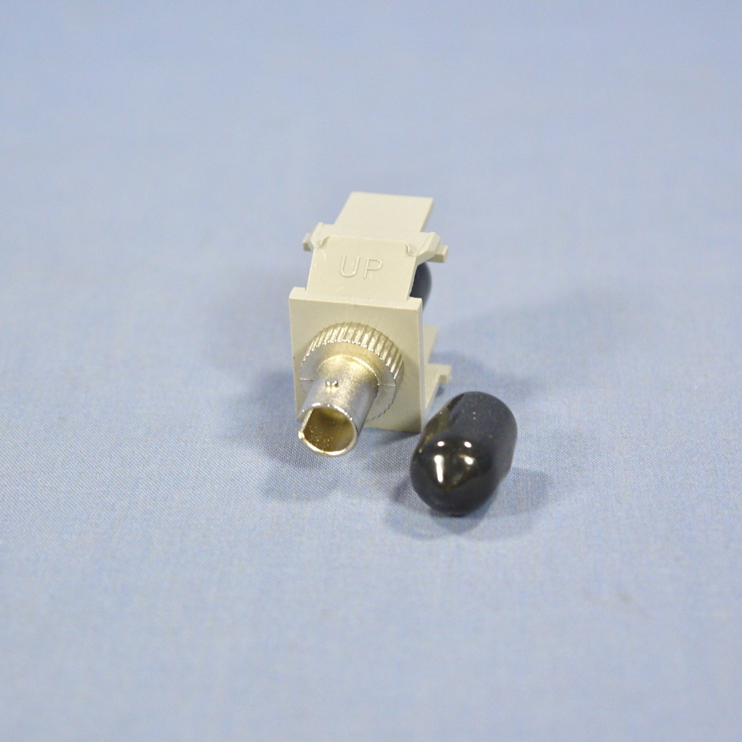 Leviton Gray Quickport Fiber Optic ST Jack Connector Zirconia SM/MM 41084-SGZ
