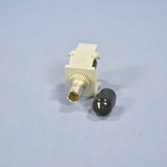 Leviton Gray Quickport Fiber Optic ST Jack Connector Zirconia SM/MM 41084-SGZ