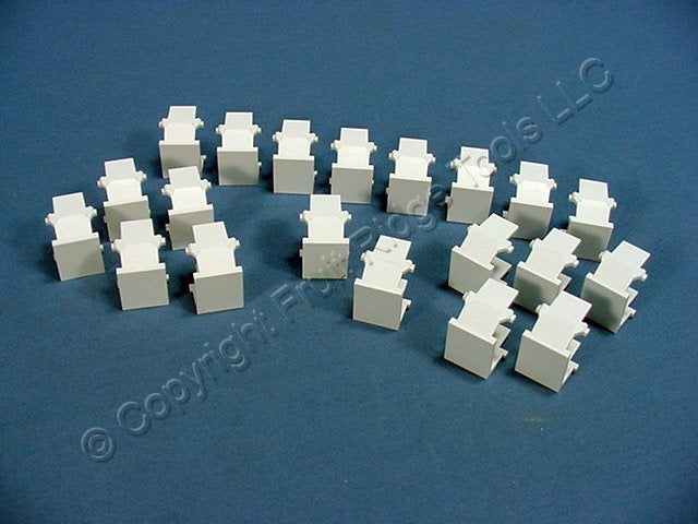 Leviton 41084-W White Quickport Wallplate Blank Filler Inserts 41084-BWB 20-pack