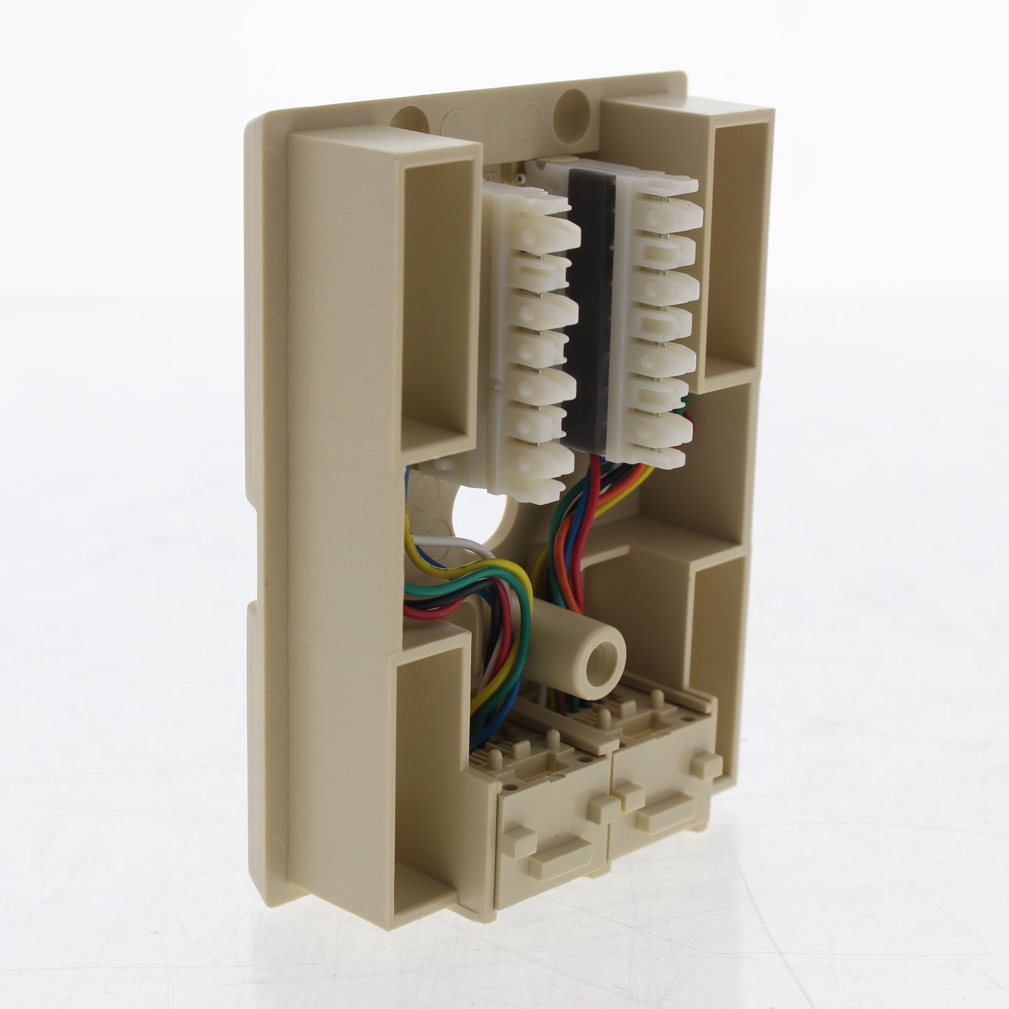 Leviton Ivory Duplex Surface Mount Phone Jack 6-Wire & T568B Cat 3 110 41086-IDB