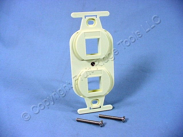 Leviton 41087-2A Almond 1-GANG Quickport 2-PORT Wallplate Insert Duplex 106