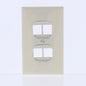 Leviton 41087-4A Almond 1-Gang Flush Snap-In 4-Port Duplex Style 106 Insert