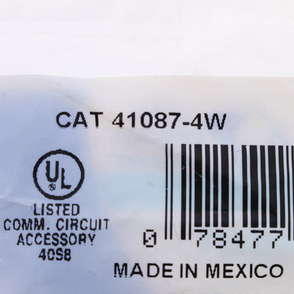 Leviton 41087-4W White Snap-In 4-Port Duplex Style 106 Insert Wallplate Cover