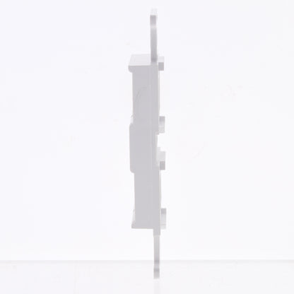 Leviton 41087-4W White Snap-In 4-Port Duplex Style 106 Insert Wallplate Cover