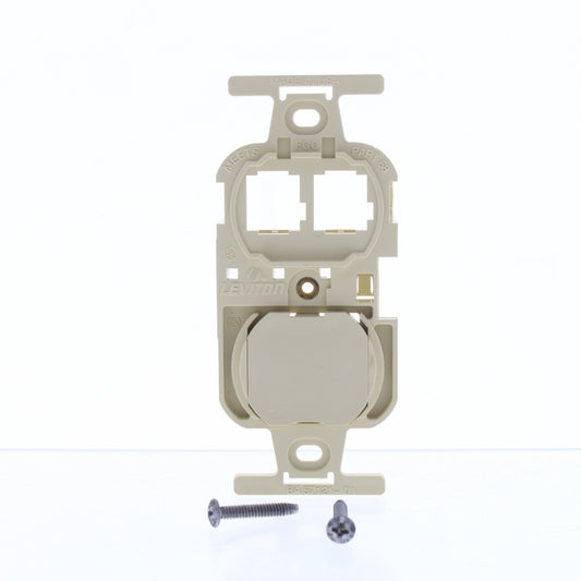 Leviton 41087-TIP Ivory Communication Circuit Accessory Insert Cover Plate Data
