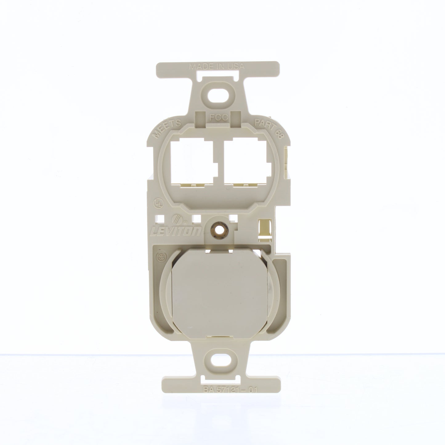 Leviton 41087-TIP Ivory Communication Circuit Accessory Insert Cover Plate Data