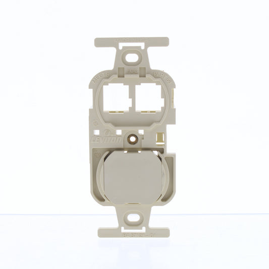 Leviton 41087-TIP Ivory Communication Circuit Accessory Insert Cover Plate Data