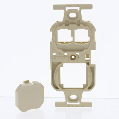 Leviton 41087-TIP Ivory Communication Circuit Accessory Insert Cover Plate Data