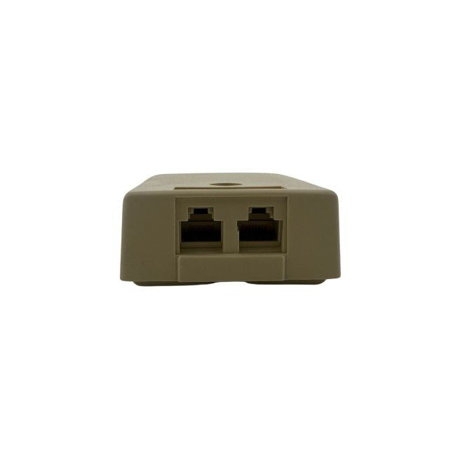 Leviton 41088-IDB Ivory Dual Surface Mount Modular T568B Jack Cat3 Keyed 8P8C