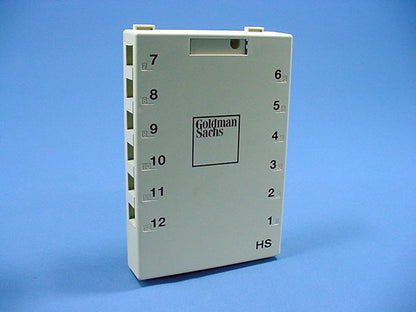 Leviton Goldman Sachs Ivory 12Port Quickport Surface Mount Housing Box 41089-12I