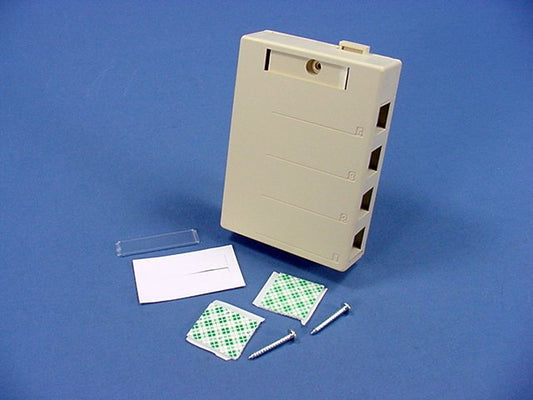 Leviton 41089-4IP Ivory 4-Port Quickport Compact Surface Mount Housing Box