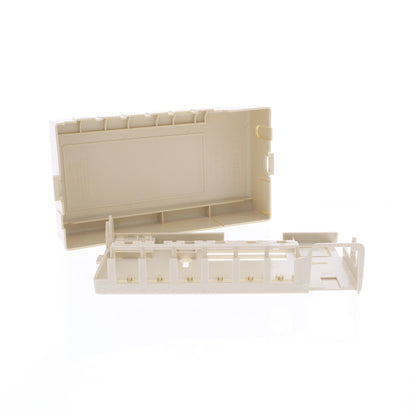 Leviton Ivory 6-Port Surface Mount Data Phone Jack Housing Box 41089-IIP