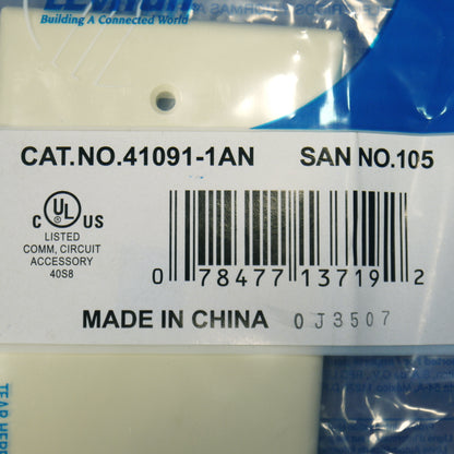 Leviton Almond Large Midway Quickport 1-Gang 1-Port Wallplate Cover 41091-1AN