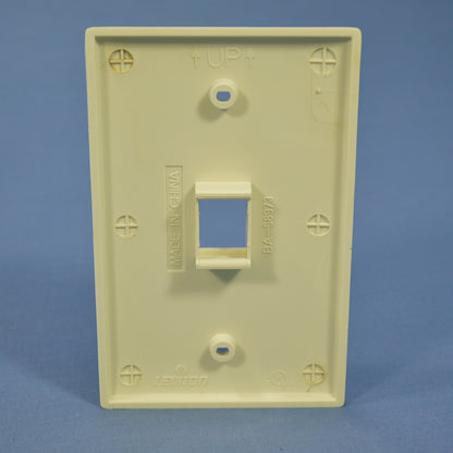 Leviton Almond Large Midway Quickport 1-Gang 1-Port Wallplate Cover 41091-1AN