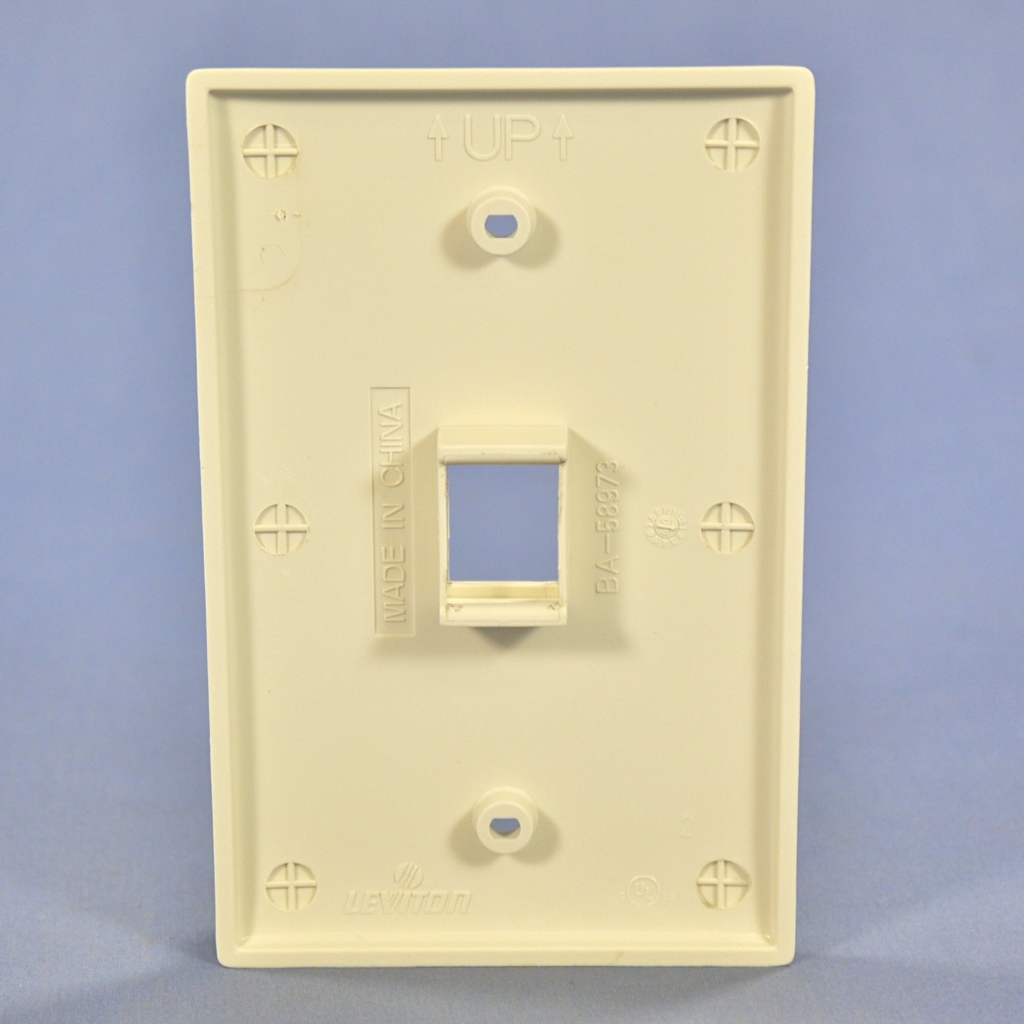 Leviton Light Almond Large Midway Quickport 2-Port Flush Wallplate 41091-1TN