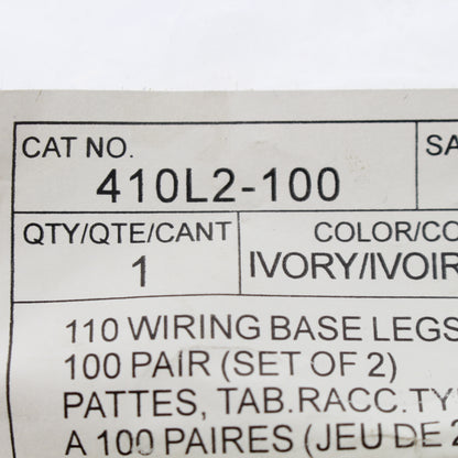 Pair of Leviton 410L2-100 Standoff Legs for 100-Pair 41DW2 Wiring Base