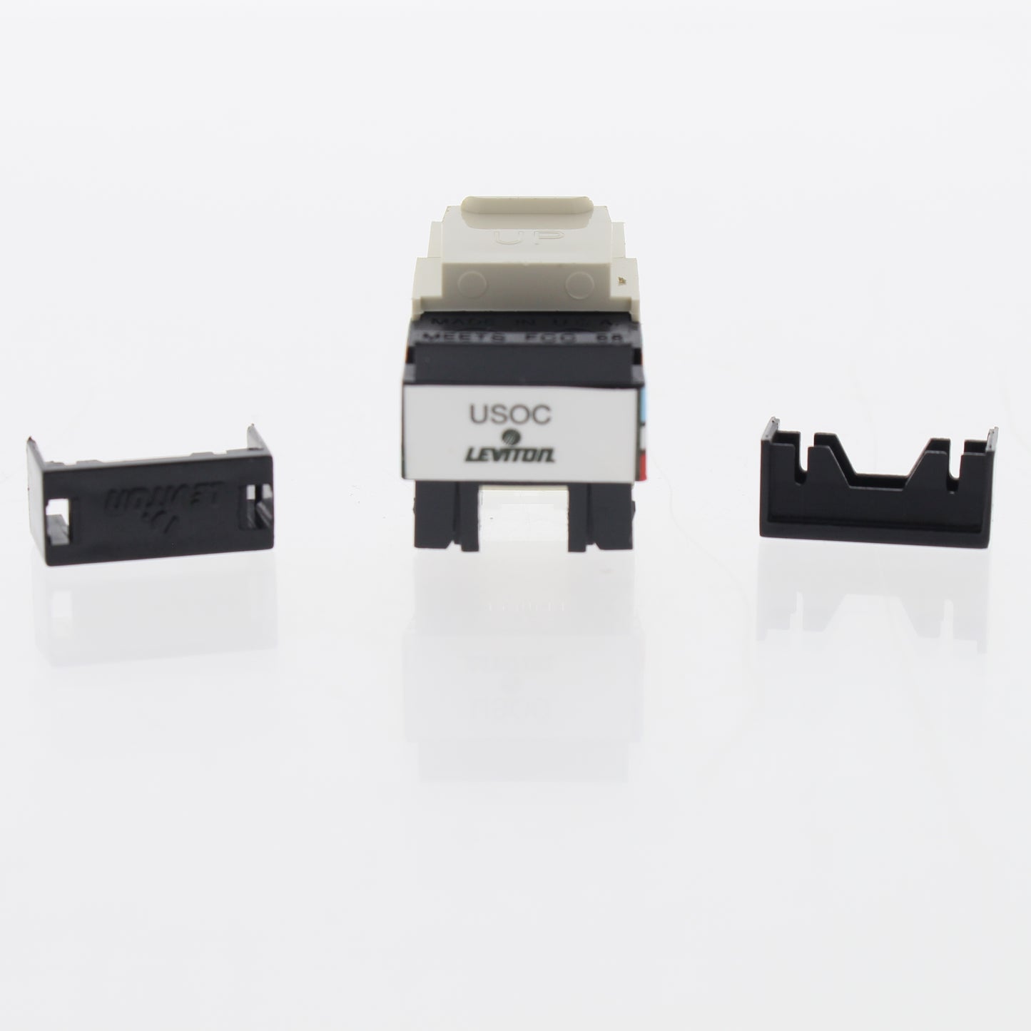 10 Leviton Almond Quickport 6-Wire Voice Phone Jacks RJ11 6P6C Telephone 41106-A