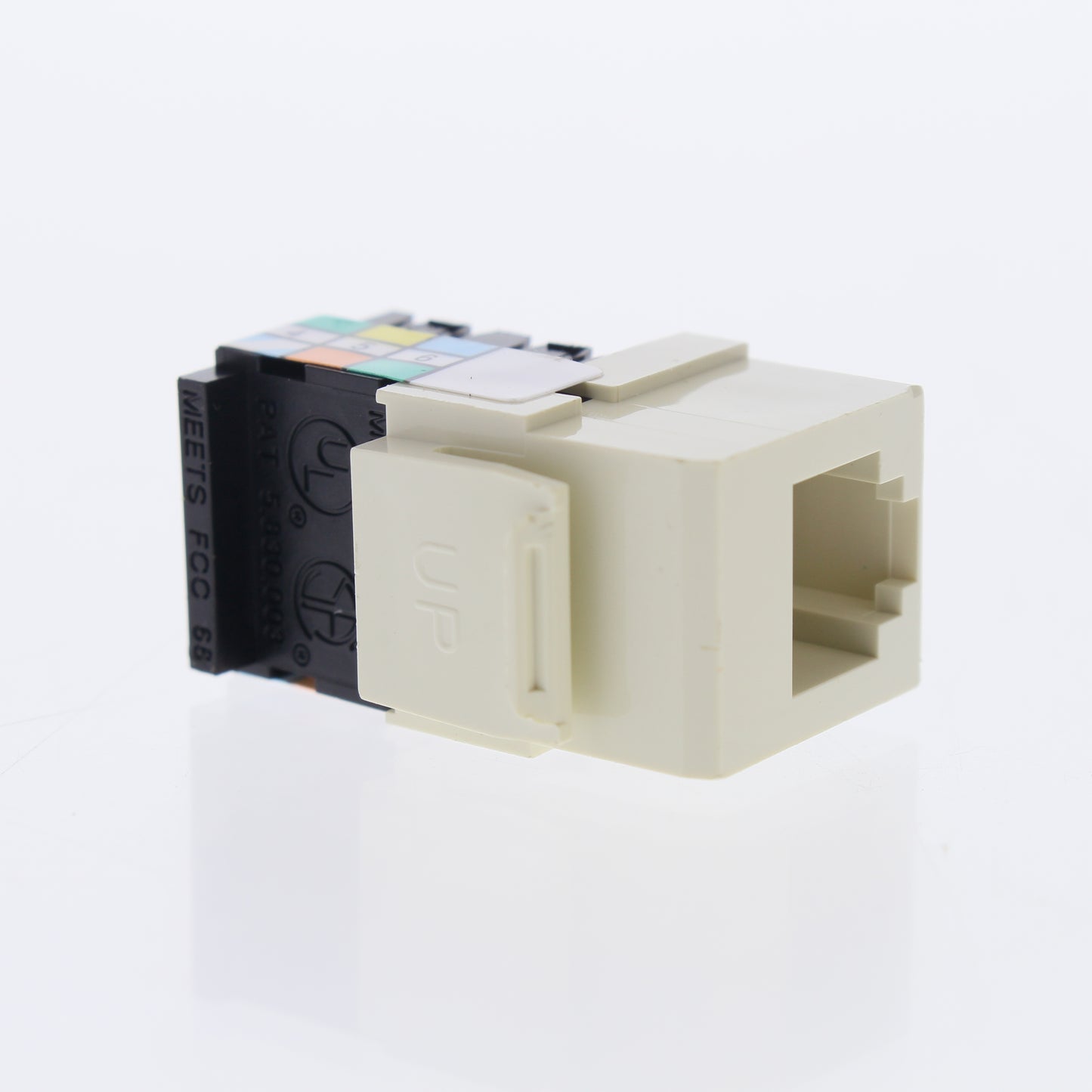 10 Leviton Almond Quickport 6-Wire Voice Phone Jacks RJ11 6P6C Telephone 41106-A