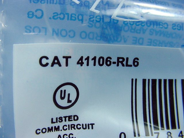 Leviton Blue Quickport 6-Wire Snap-In Phone RJ11 Telephone Insert Jack 41106-RL6