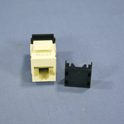 Leviton 41108-KA3 Almond Keyed Cat 3 Snap-In Quickport Jack Cat3 RJ45 Telephone