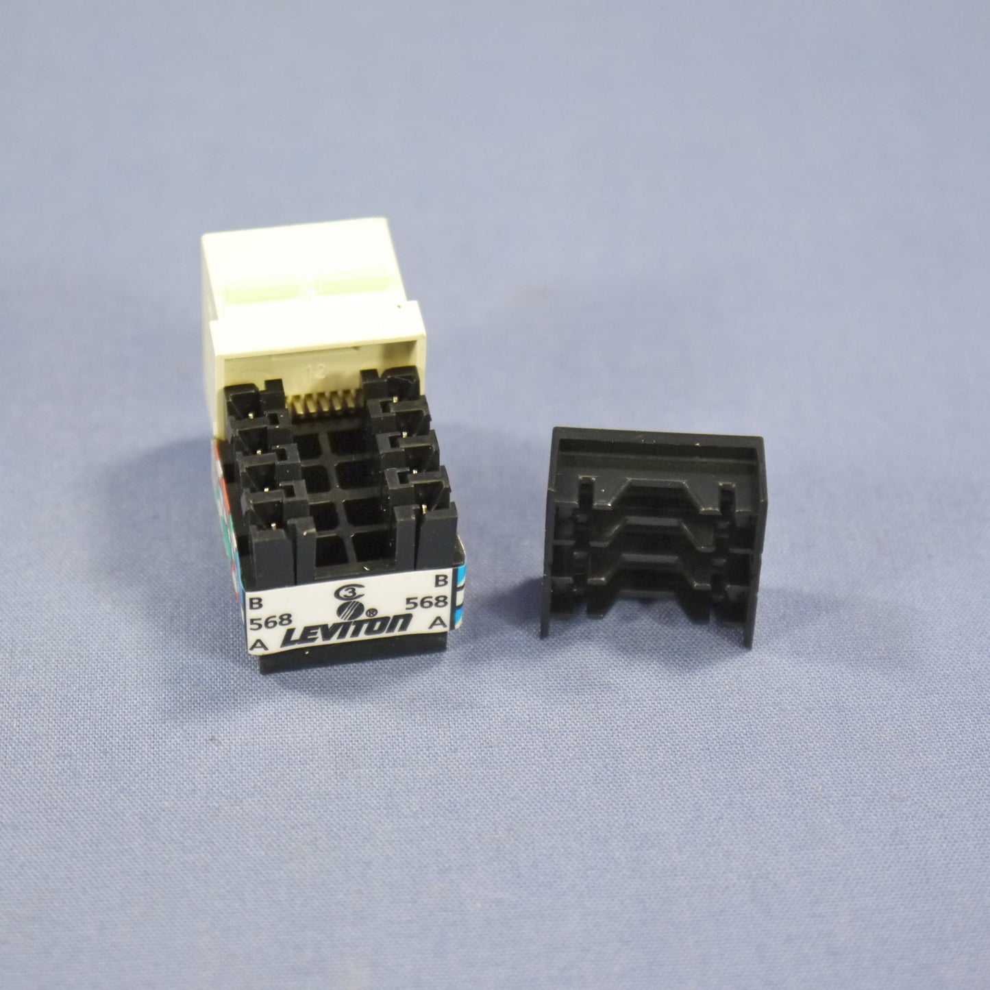 Leviton 41108-KA3 Almond Keyed Cat 3 Snap-In Quickport Jack Cat3 RJ45 Telephone