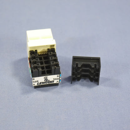 Leviton 41108-KA3 Almond Keyed Cat 3 Snap-In Quickport Jack Cat3 RJ45 Telephone