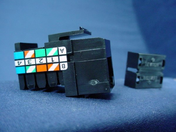 Leviton Black Keyed Cat 3 Snap-In Quickport Jack Cat3 RJ45 Telephone 41108-KE3