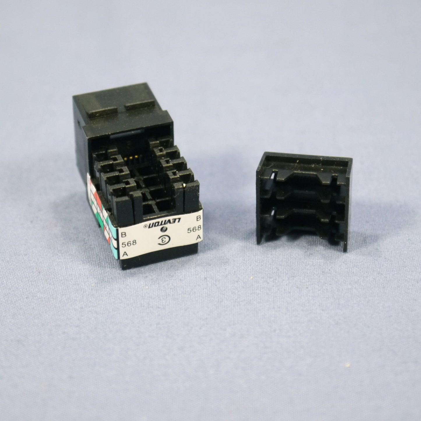 50 Leviton Black Cat 3 Data Phone Quickport Jacks Cat3 RJ45 Telephone 41108-RE3