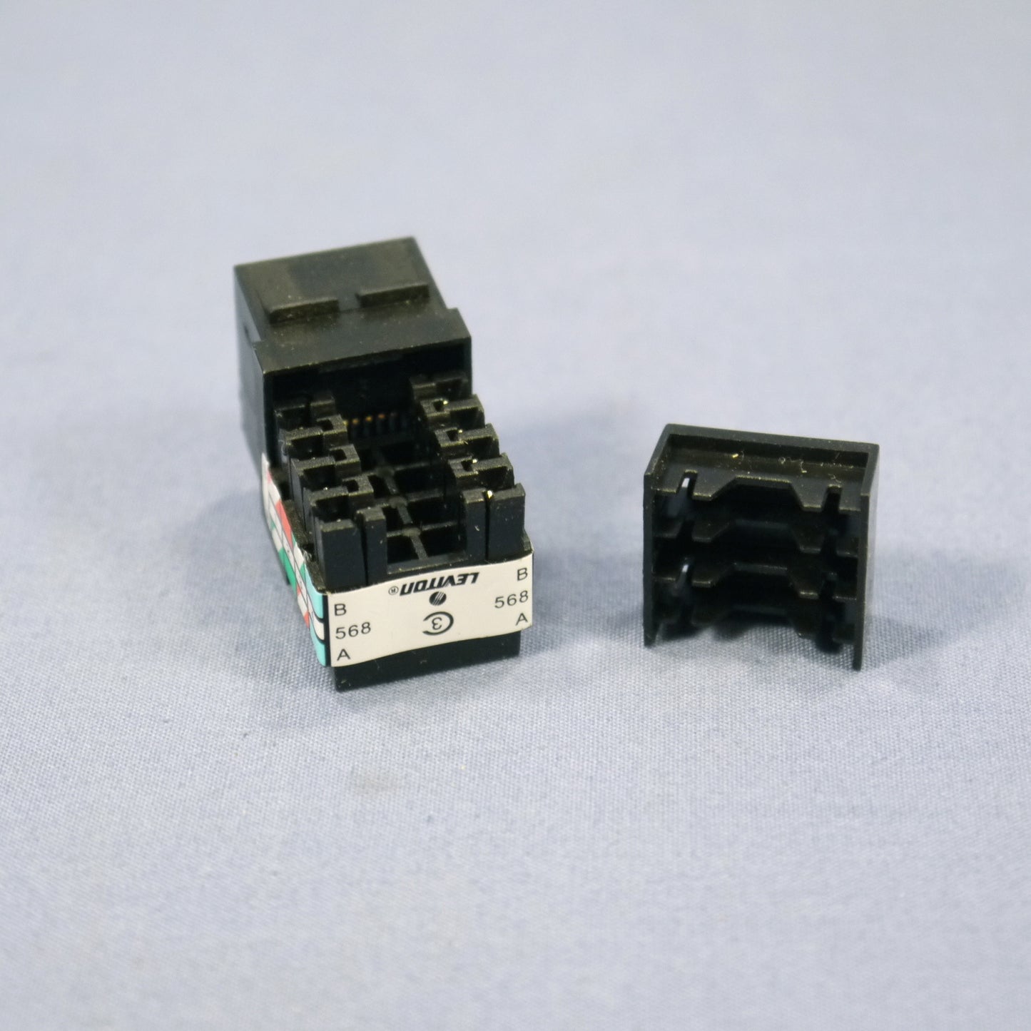 Leviton Black Cat 3 Snap-In Quickport Jack Cat3 RJ45 Telephone 8-Wire 41108-RE3