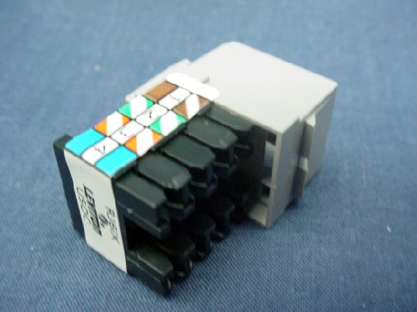 Leviton Gray Quickport 8-Wire Voice Snap-In Phone Jack RJ45 Telephone 41108-RG8