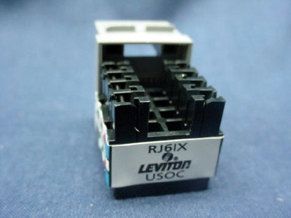 Leviton Gray Quickport 8-Wire Voice Snap-In Phone Jack RJ45 Telephone 41108-RG8