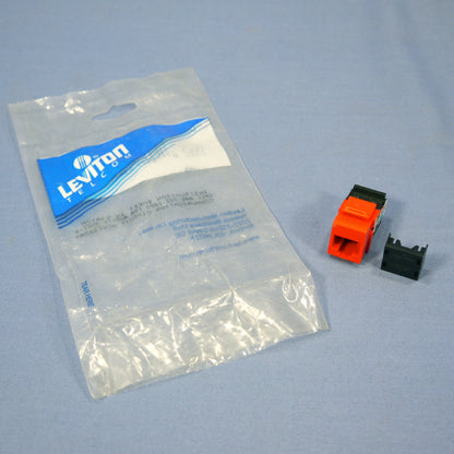 Leviton Orange Cat 3 Data Phone Quickport Jack Cat3 RJ45 Telephone 41108-RO3