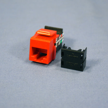 Leviton Orange Cat 3 Data Phone Quickport Jack Cat3 RJ45 Telephone 41108-RO3